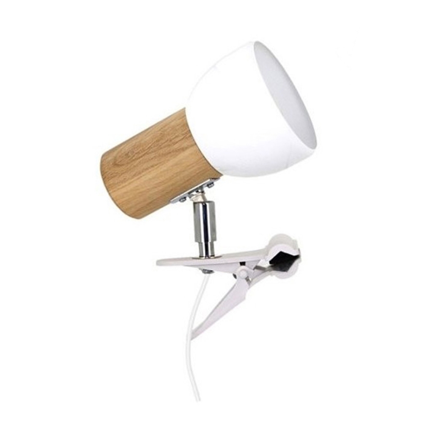 Lampa s klipem SVENDA 1xE27/60W/230V dub