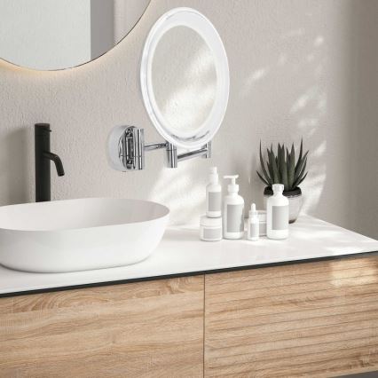 Lanaform - LED Nástěnné kosmetické zrcátko WALL LED/4xAAA