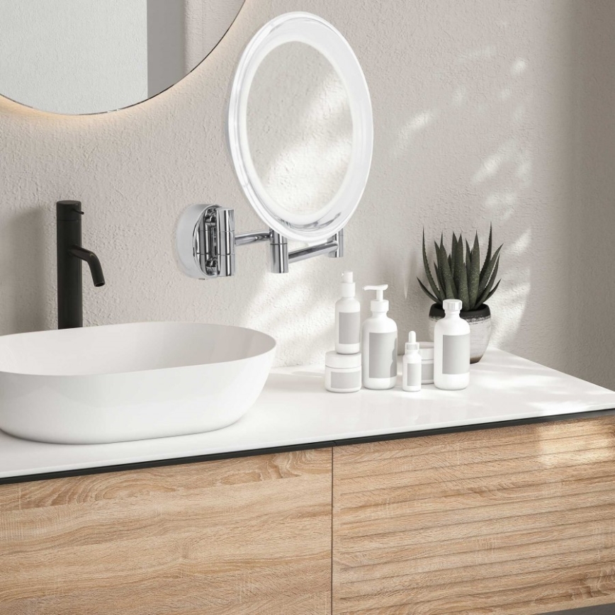 Lanaform - LED Nástěnné kosmetické zrcátko WALL LED/4xAAA