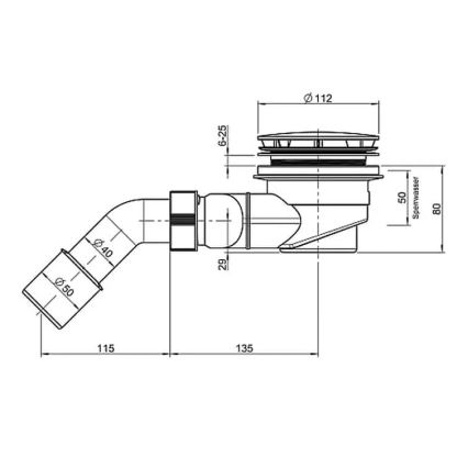 LAUFEN H2951270000001 - Sifon pro sprchovou vaničku SOLUTIONS plast/bílá