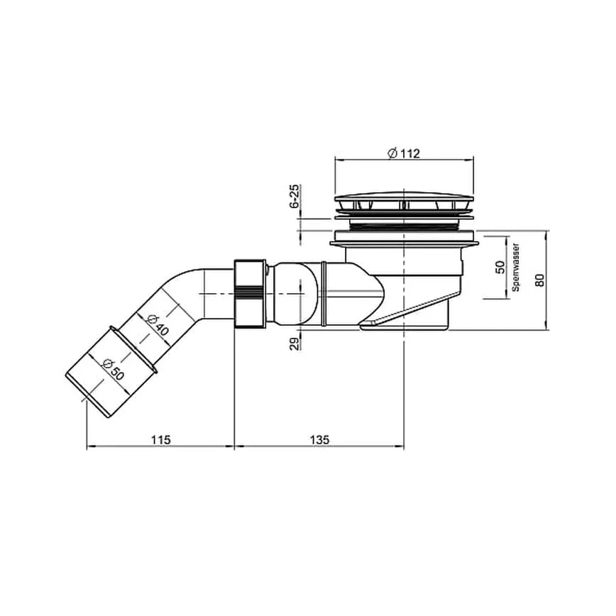 LAUFEN H2951270000001 - Sifon pro sprchovou vaničku SOLUTIONS plast/bílá