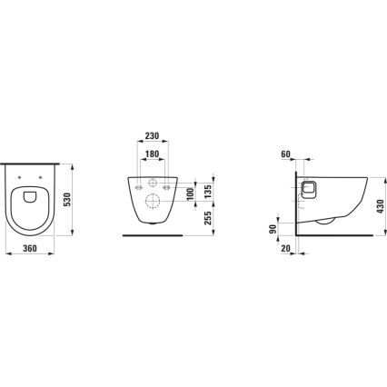 LAUFEN H8209640000001 - Závěsné WC PRO keramika/bílá
