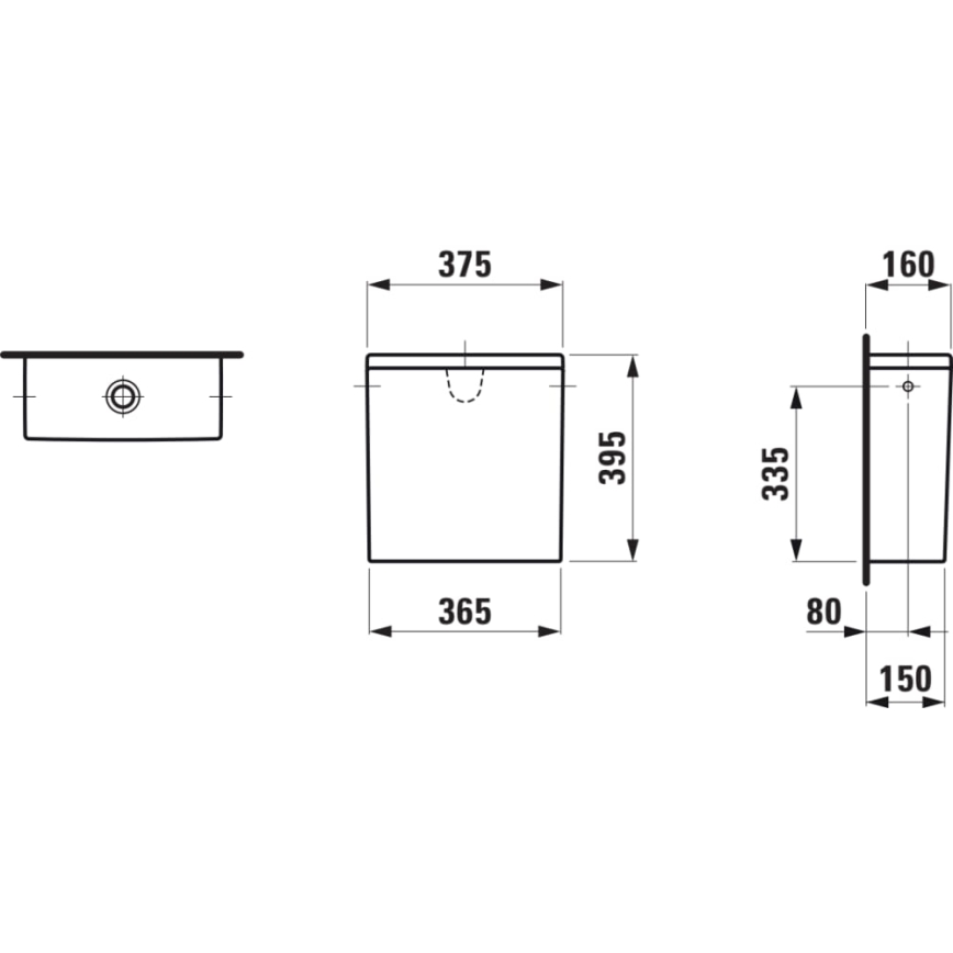 LAUFEN H8299520009721 - Splachovací nádržka PRO boční přívod keramika/bílá