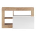 Lavice LENOR 91x209 cm bílá/světlý dub