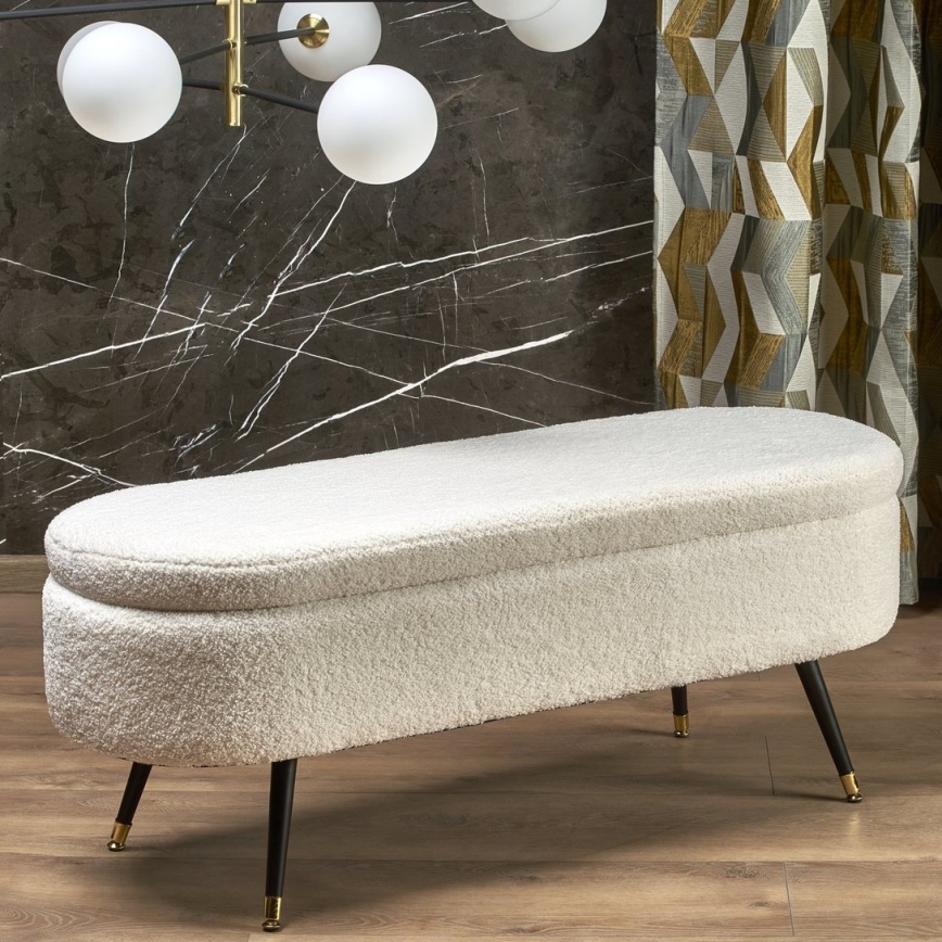 Lavice s úložným prostorem AVEIRO 46x120 cm bílá