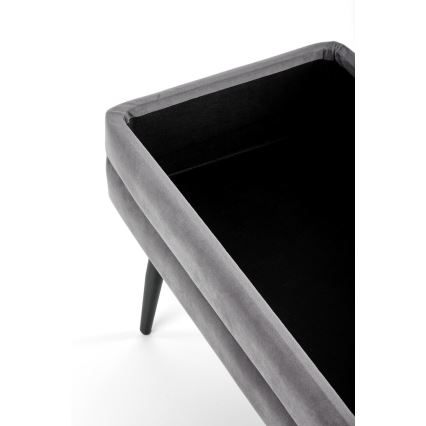 Lavice s úložným prostorem VELVA 37x78 cm šedá