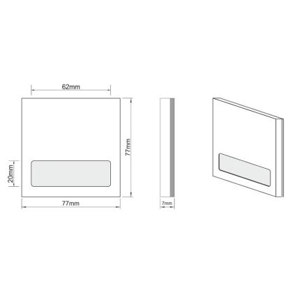 LDST AL-01-B-BC5 - Osvětlení schodiště ALEX 5xLED/1,2W/230V