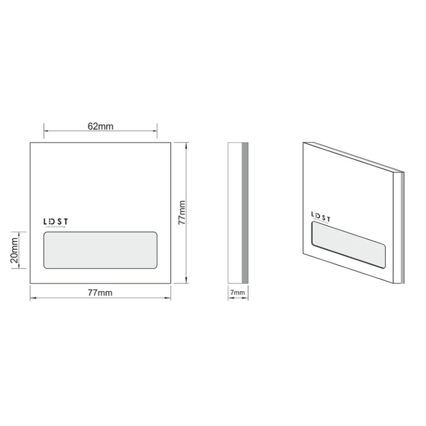 LDST AL-01-SC-BC5 - Osvětlení schodiště ALEX 5xLED/1,2W/230V