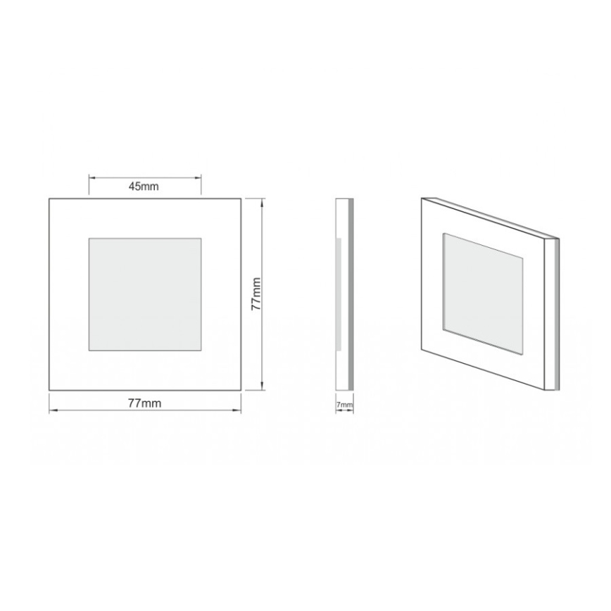 LDST AN-01-SZ-BZ9 - LED schodišťové svítidlo ANGEL 9xLED/1,2W/230V zlatá 6500K
