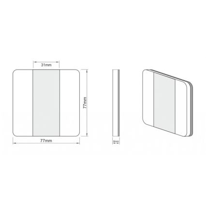 LDST DU-01-SZ-BC10 - Osvětlení schodiště DUO 10xLED/1,2W/230V