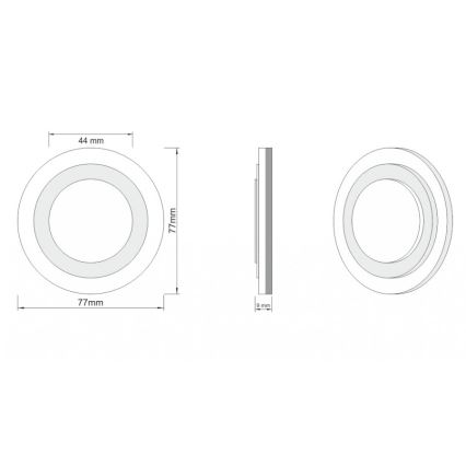 LDST LI-01-SC-BC8 - LED schodišťové svítidlo LILI 8xLED/1,2W/230V matná černá 3500K