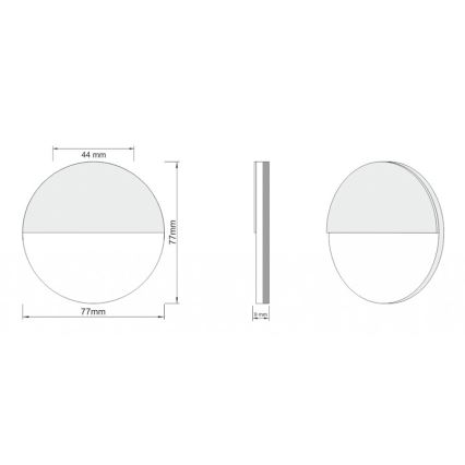 LDST RO-01-CB-BC4 - Osvětlení schodiště ROBIN 4xLED/1,2W/230V