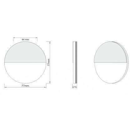 LDST RO-01-SC-BZ4 - LED schodišťové svítidlo ROBIN 4xLED/1,2W/230V matná černá 6500K