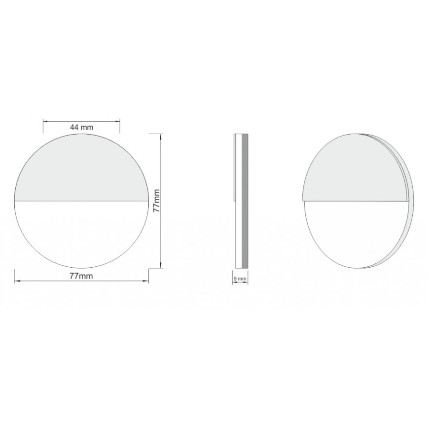 LDST RO-01-SS-BZ4 - LED schodišťové svítidlo ROBIN 4xLED/1,2W/230V matný chrom 6500K