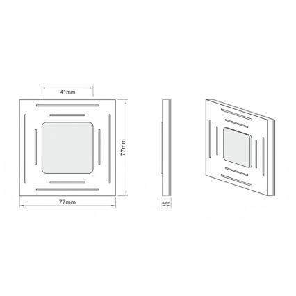 LDST SP-01-SS-BC8 - Osvětlení schodiště SPACE 8xLED/1,2W/230V