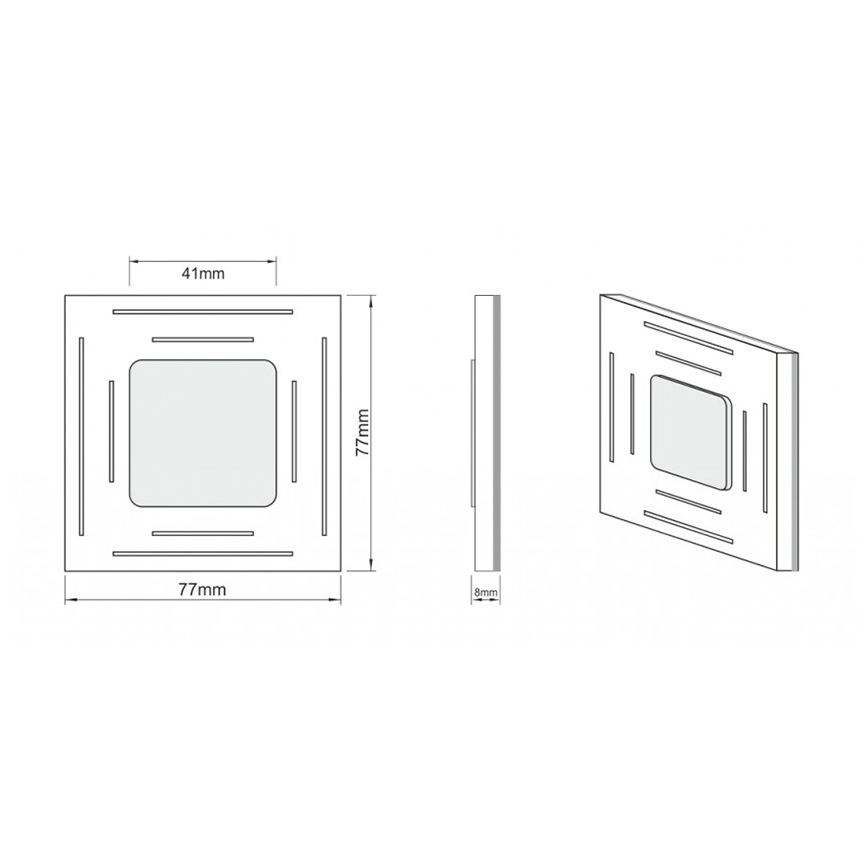 LDST SP-01-SS-BC8 - Osvětlení schodiště SPACE 8xLED/1,2W/230V