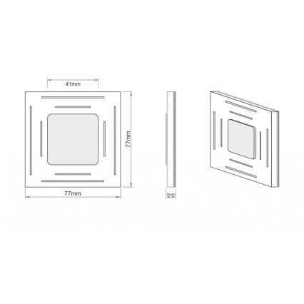 LDST SP-01-SS-BZ8 - LED schodišťové svítidlo SPACE 8xLED/1,2W/230V matný chrom 6500K