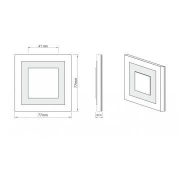 LDST SU-01-SC-BZ8 - LED schodišťové svítidlo SUNNY 8xLED/1,2W/230V matná černá 6500K