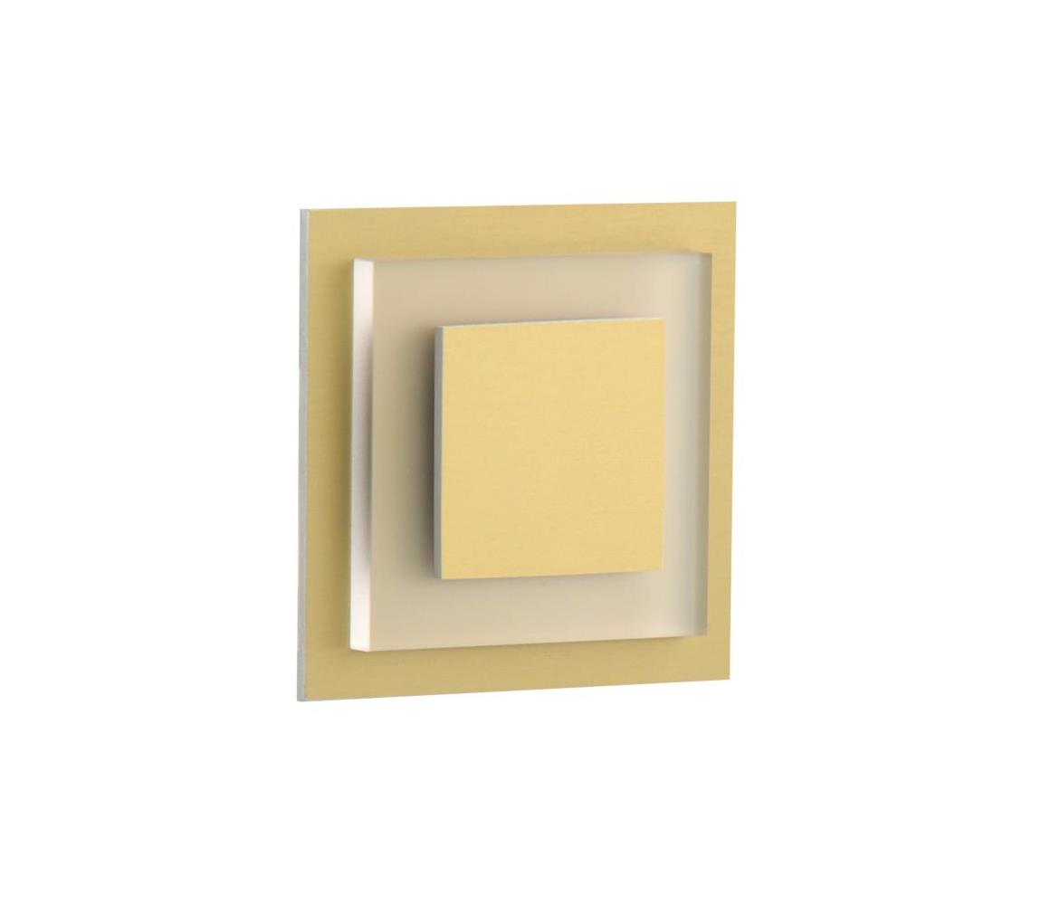 LDST LDST SU-01-SZ-BC8 - LED schodišťové svítidlo SUNNY 8xLED/1,2W/230V zlatá 3500K LD0086