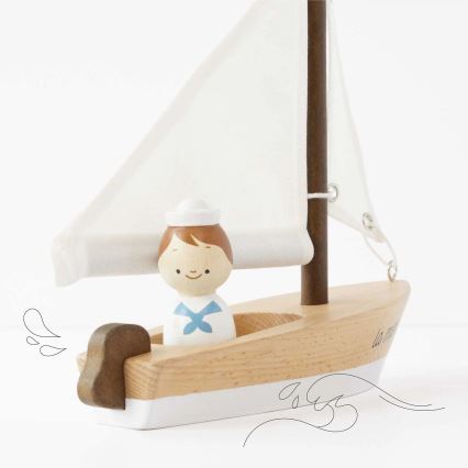 Le Toy Van - Dřevěná plachetnice s kapitánem buk