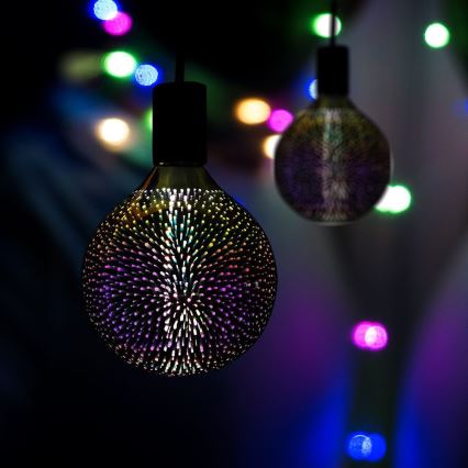 LED 3D Dekorační žárovka FILAMENT G125 E27/4W/230V 3000K