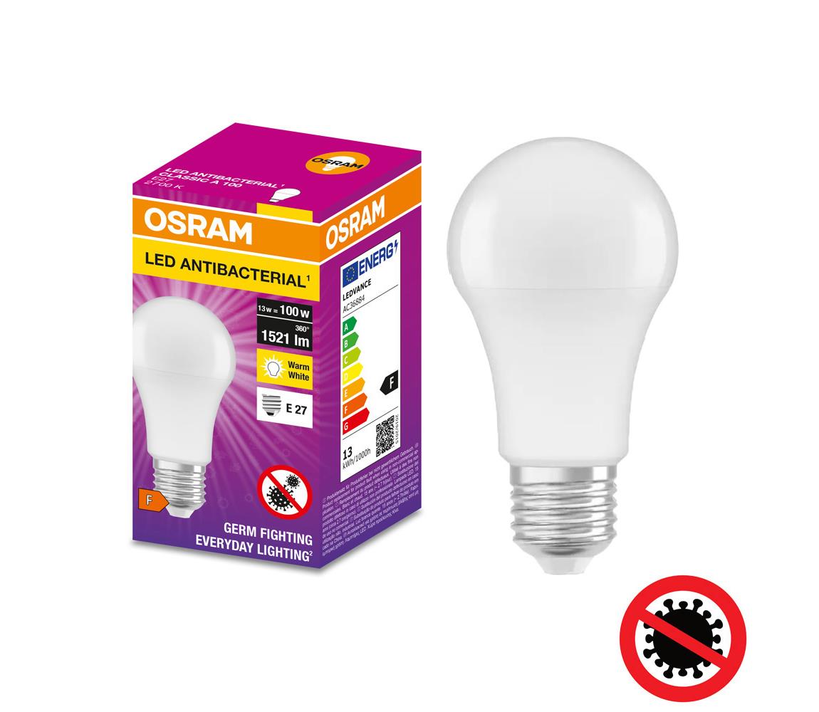 Osram LED Antibakteriální žárovka A100 E27/13W/230V 2700K - Osram P22702