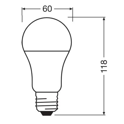 LED Antibakteriální žárovka A100 E27/13W/230V 4000K - Osram