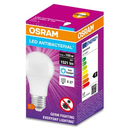 LED Antibakteriální žárovka A100 E27/13W/230V 6500K - Osram