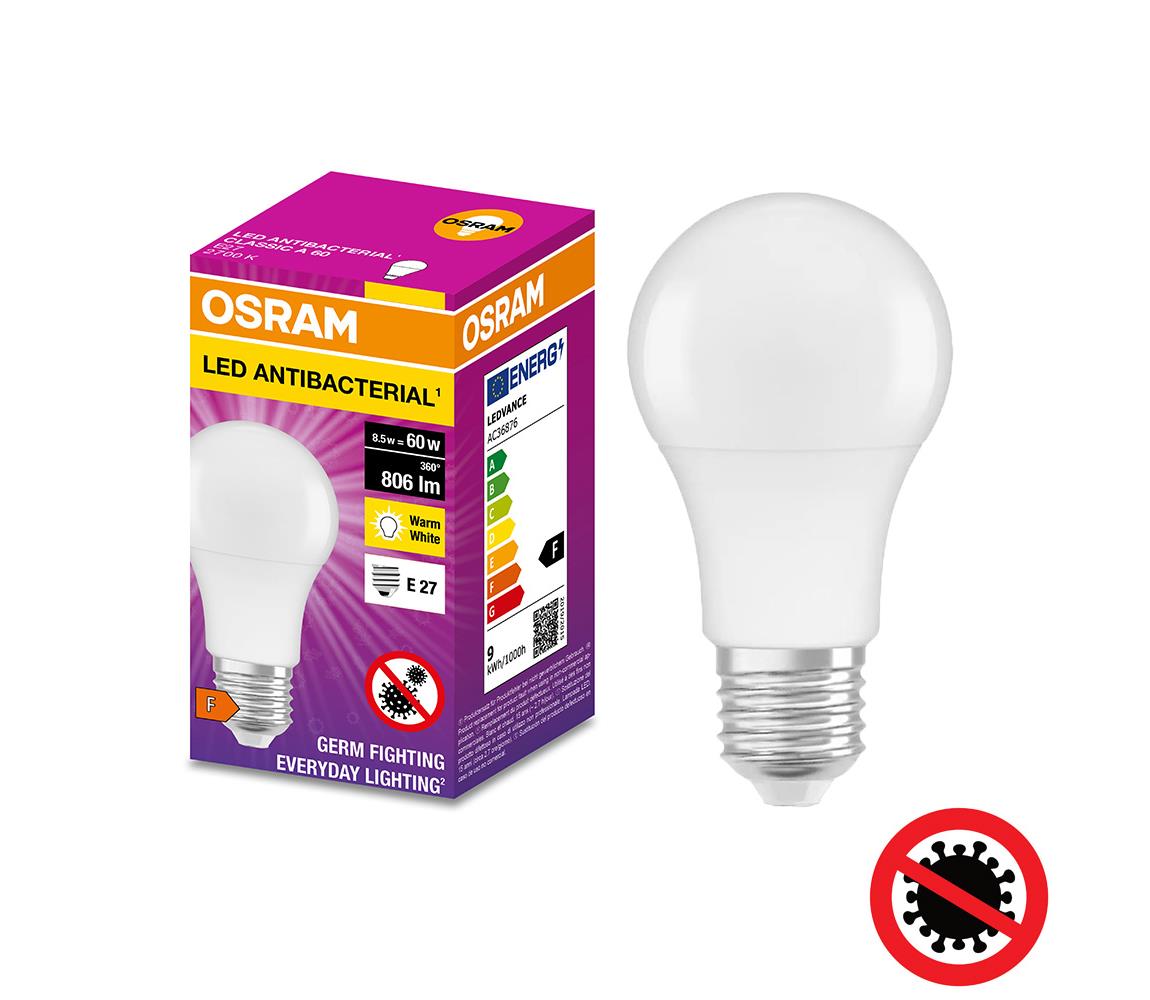 Osram LED Antibakteriální žárovka A60 E27/8,5W/230V 2700K
