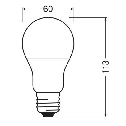 LED Antibakteriální žárovka A60 E27/8,5W/230V 2700K - Osram