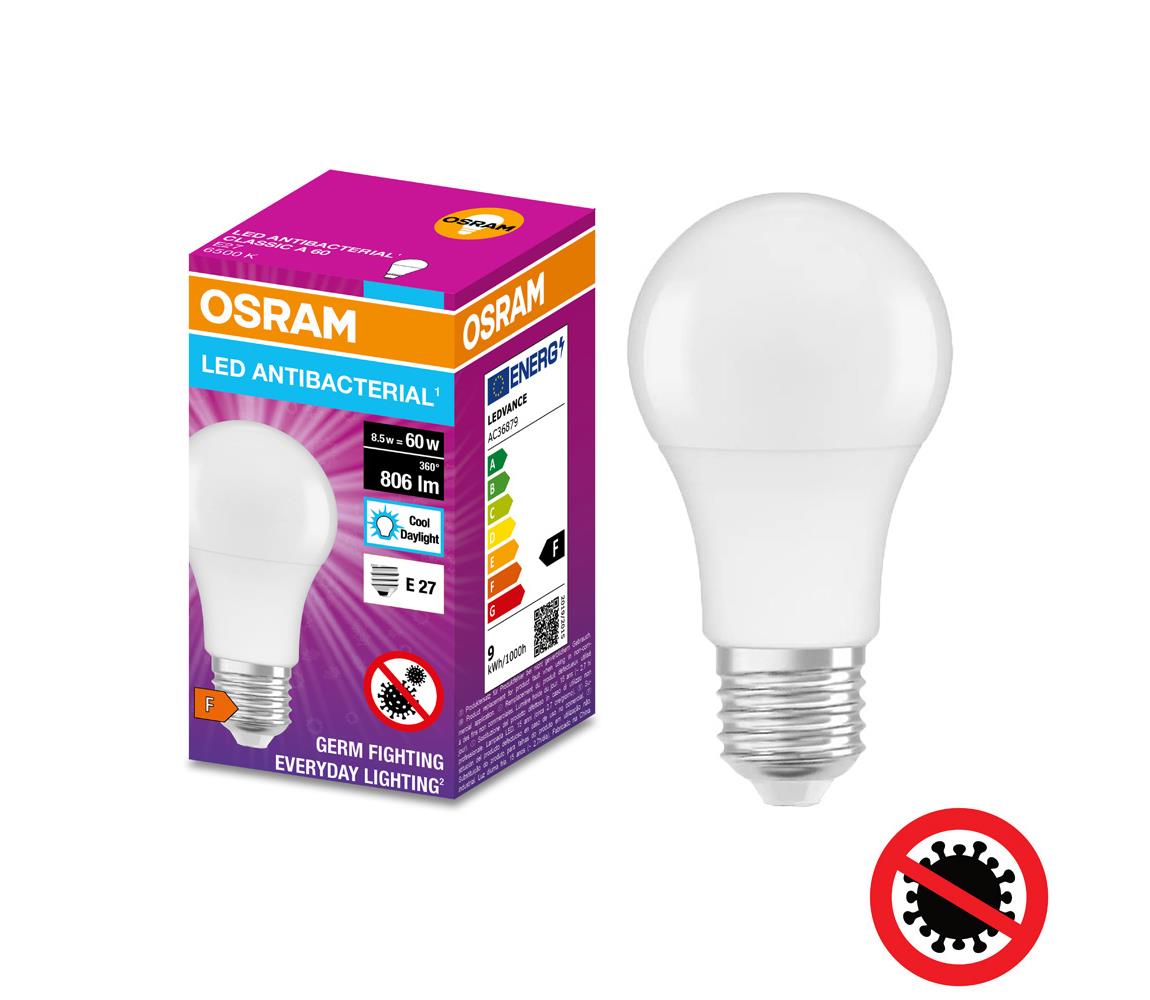 Osram LED Antibakteriální žárovka A60 E27/8,5W/230V 6500K - Osram 