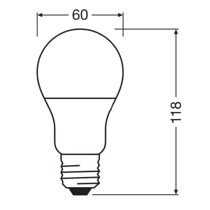 LED Antibakteriální žárovka A75 E27/10W/230V 2700K - Osram