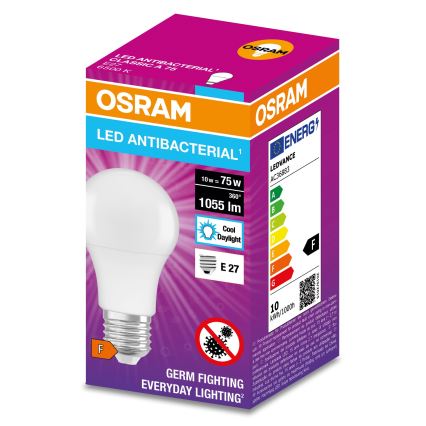 LED Antibakteriální žárovka A75 E27/10W/230V 6500K - Osram