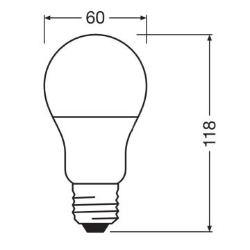 LED Antibakteriální žárovka A75 E27/10W/230V 6500K - Osram