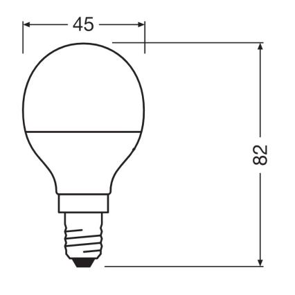 LED Antibakteriální žárovka P40 E14/4,9W/230V 2700K - Osram