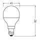 LED Antibakteriální žárovka P40 E14/4,9W/230V 6500K - Osram