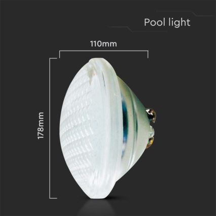LED Bazénová žárovka LED/35W/12V IP68 6500K