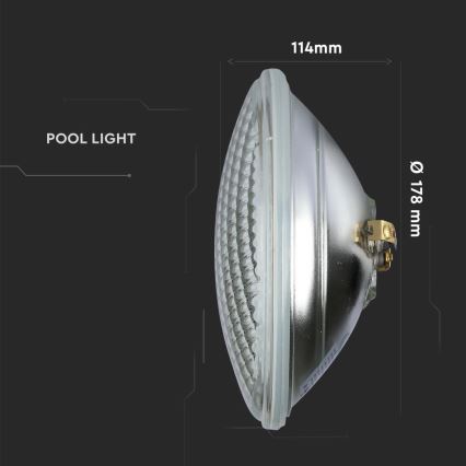 LED Bazénová žárovka LED/8W/12V IP68 3000K