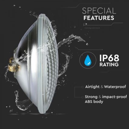 LED Bazénová žárovka LED/8W/12V IP68 6400K