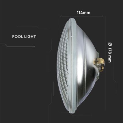 LED Bazénová žárovka LED/8W/12V IP68 6400K