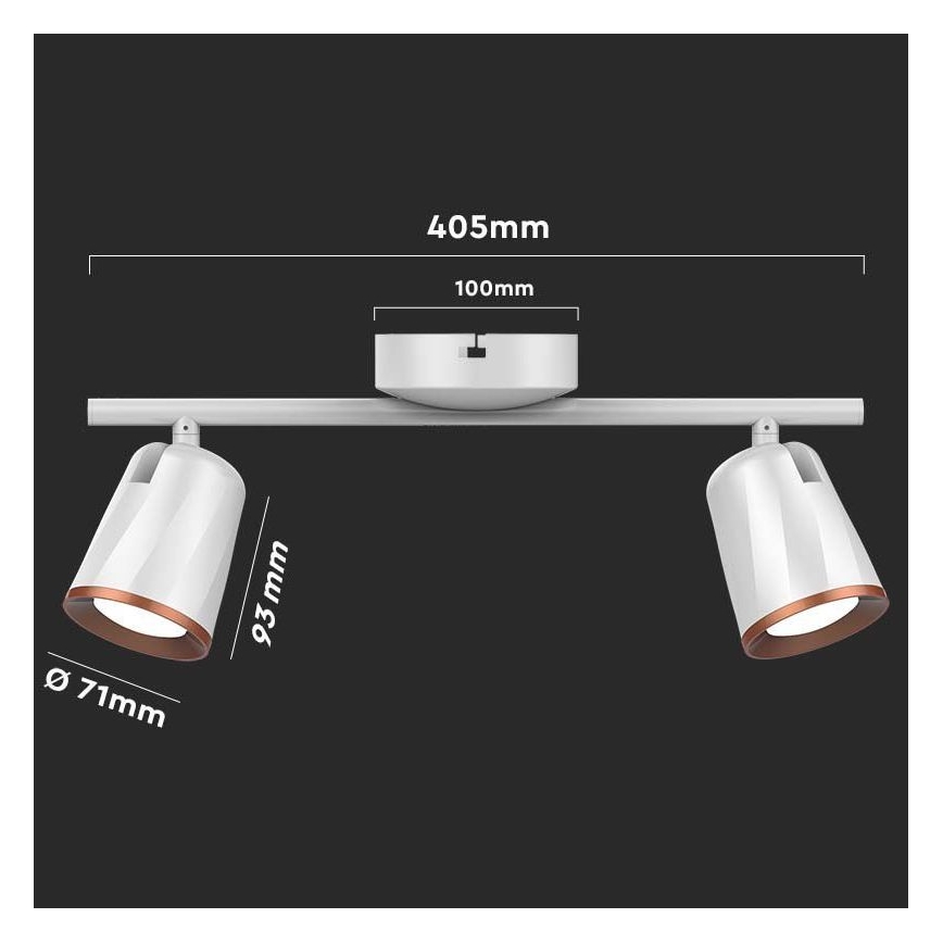 LED Bodové svítidlo 2xLED/5W/230V 4000K bílá