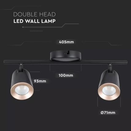 LED Bodové svítidlo 2xLED/6W/230V