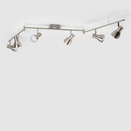 LED Bodové svítidlo 6xE14/5W/230V matný chrom