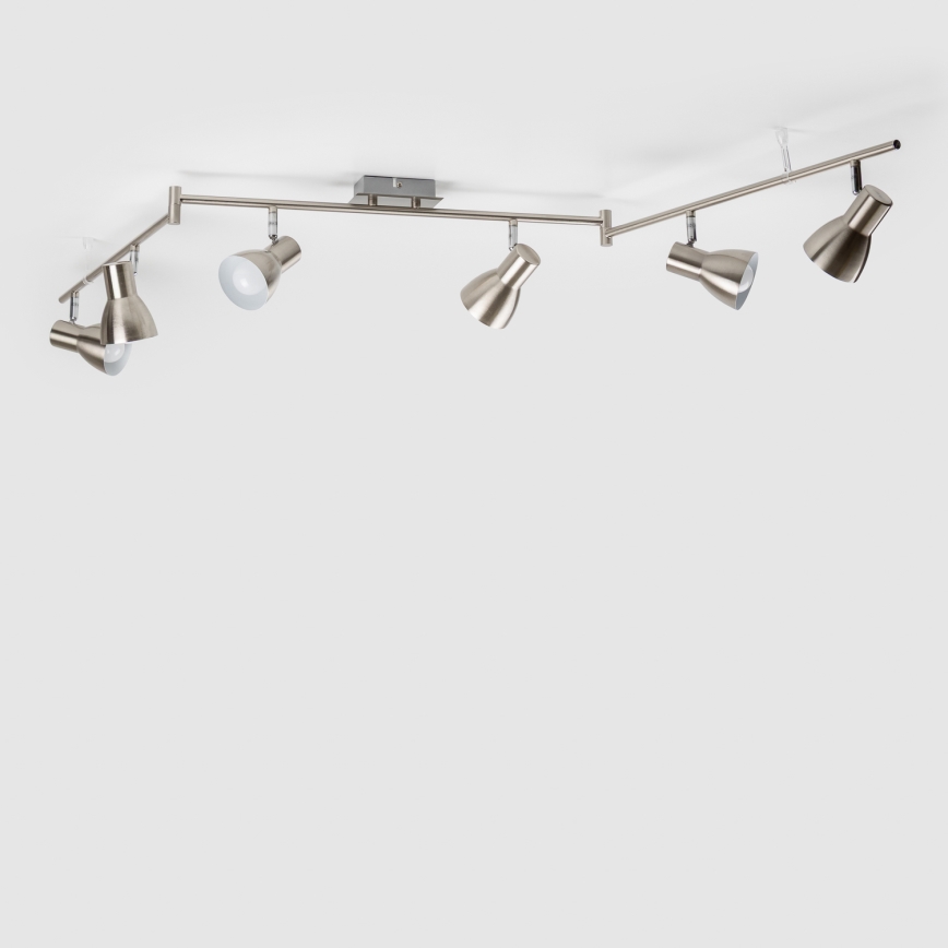 LED Bodové svítidlo 6xE14/5W/230V matný chrom