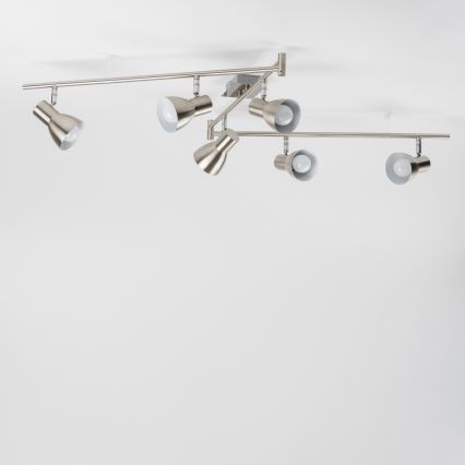 LED Bodové svítidlo 6xE14/5W/230V matný chrom