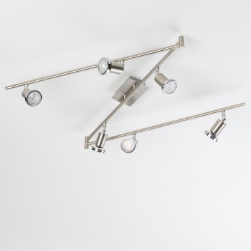 LED Bodové svítidlo 6xGU10/5W/230V matný chrom