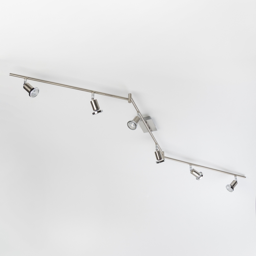 LED Bodové svítidlo 6xGU10/5W/230V matný chrom