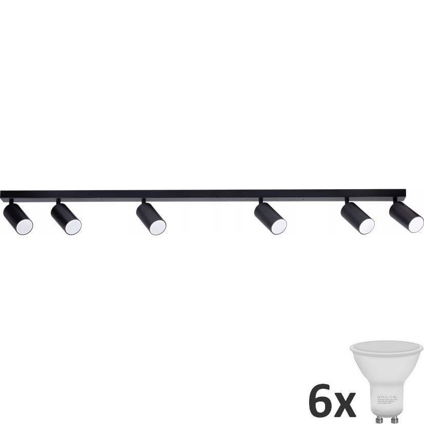 LED Bodové svítidlo ANGIE 6xGU10/6W/230V černá