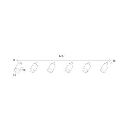 LED Bodové svítidlo ANGIE 6xGU10/6W/230V černá