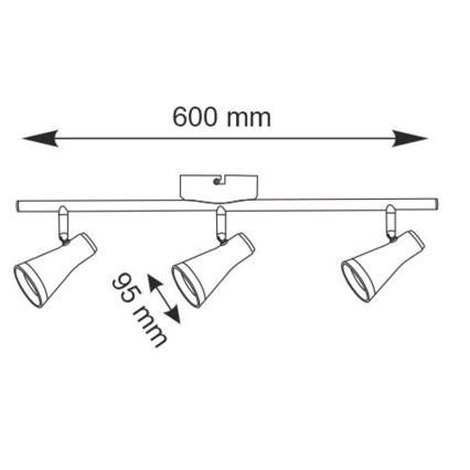 LED Bodové svítidlo BERG 3xLED/4,2W/230V bílá